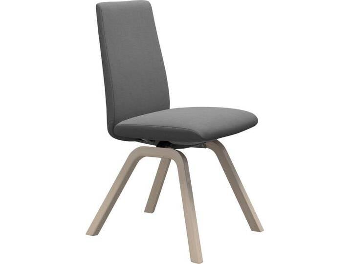 Stressless® Polsterstuhl Laurel, Low Back, Größe M, mit schräggestellten Beinen in Eiche gekalkt, grau, dark grey DINAMICA von Stressless