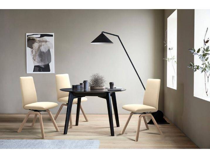 Stressless® Polsterstuhl Laurel, Low Back, Größe M, mit schräggestellten Beinen in Eiche natur, beige, vanilla PALOMA von Stressless