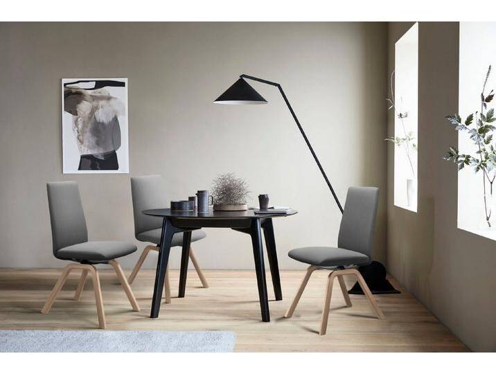 Stressless® Polsterstuhl Laurel, Low Back, Größe M, mit schräggestellten Beinen in Eiche natur, grau, dark grey DINAMICA von Stressless