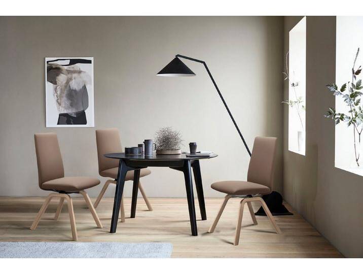Stressless® Polsterstuhl Laurel, Low Back, Größe M, mit schräggestellten Beinen in Eiche natur, grau, mole BATICK von Stressless