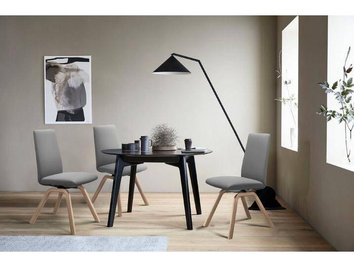 Stressless® Polsterstuhl Laurel, Low Back, Größe M, mit schräggestellten Beinen in Eiche natur, grau, wild dove BATICK von Stressless