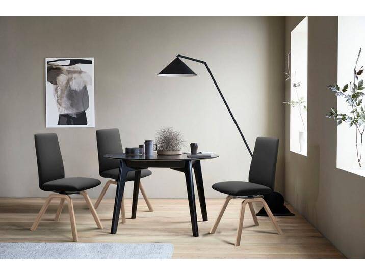 Stressless® Polsterstuhl Laurel, Low Back, Größe M, mit schräggestellten Beinen in Eiche natur, schwarz, black PALOMA von Stressless