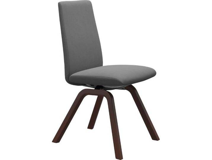 Stressless® Polsterstuhl Laurel, Low Back, Größe M, mit schräggestellten Beinen in Walnuss, grau, dark grey DINAMICA von Stressless
