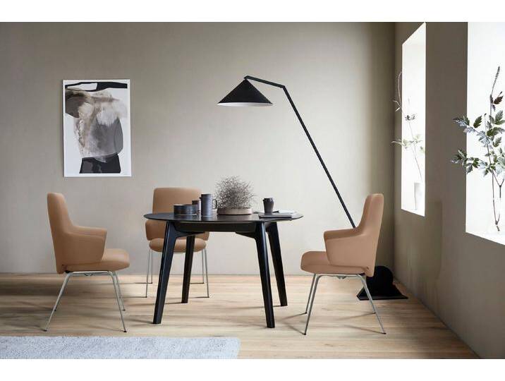 Stressless® Polsterstuhl Laurel, Low Back mit Armlehne, Größe L, mit Beinen aus Stahl in Chrom glänzend, braun, almond PALOMA von Stressless