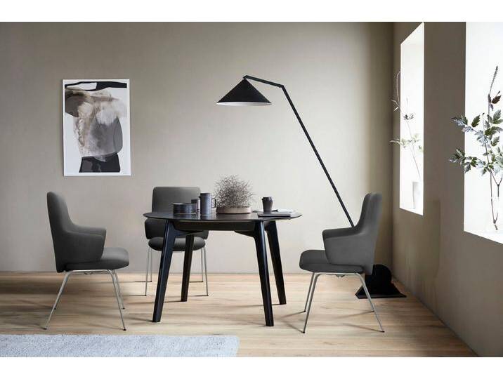 Stressless® Polsterstuhl Laurel, Low Back mit Armlehne, Größe L, mit Beinen aus Stahl in Chrom glänzend, grau, charcoal DINAMICA von Stressless