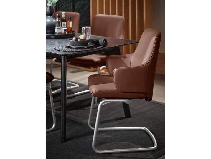 Stressless® Polsterstuhl Laurel, Low Back mit Armlehne, Größe L, mit Beinen aus Stahl in Chrom matt, braun, copper PALOMA von Stressless