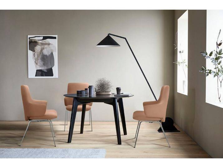 Stressless® Polsterstuhl Laurel, Low Back mit Armlehne, Größe L, mit Beinen aus Stahl in Schwarz matt, braun, latte BATICK von Stressless