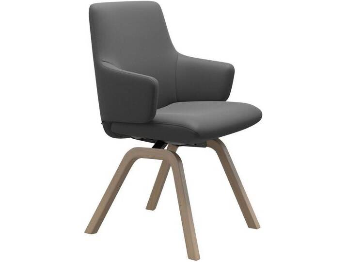 Stressless® Polsterstuhl Laurel, Low Back mit Armlehne, Größe L, mit schräggestellten Beinen in Walnuss, grau, grey BATICK von Stressless
