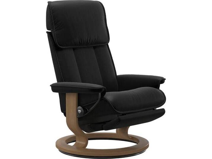 Stressless® Relaxsessel Admiral, verstellbar, Größe M & L, Gestell Braun, schwarz, Classic Base Braun-Power™ Leg & Back-ohne Akku, black BATICK von Stressless