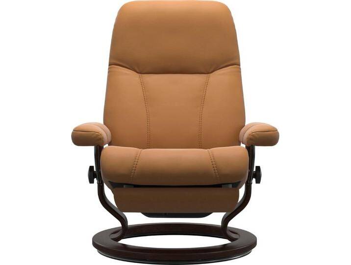 Stressless® Relaxsessel Consul, elektrisch verstellbar, Größe M & L, braun, Classic Base Braun-M-Power™ Leg & Back-mit Akku, New Caramel BATICK von Stressless