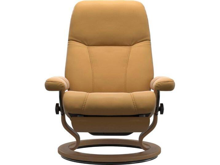 Stressless® Relaxsessel Consul, elektrisch verstellbar, Größe M & L, gelb, Classic Base Eiche-M-Power™ Leg & Back-ohne Akku, honey PALOMA von Stressless