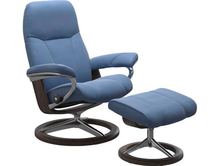 Stressless® Relaxsessel Consul, mit Signature Base, Größe S, Gestell Wenge, lazuli blue von Stressless