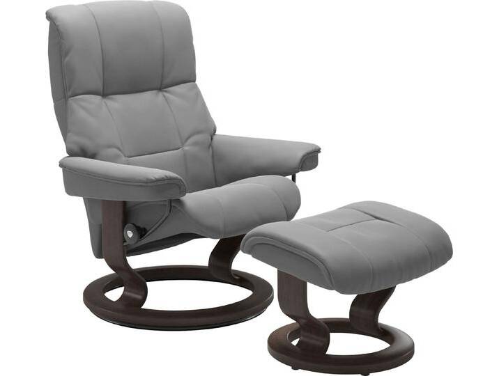 Stressless® Relaxsessel Mayfair (Set, Relaxsessel mit Hocker), mit Hocker, mit Classic Base, Größe S, M & L, Gestell Wenge, grau, wild dove BATICK von Stressless