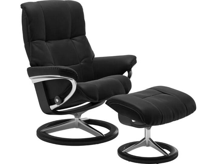 Stressless® Relaxsessel Mayfair (Set, Relaxsessel mit Hocker), mit Hocker, mit Signature Base, Größe S, M & L, Gestell Schwarz, schwarz, black PALOMA von Stressless