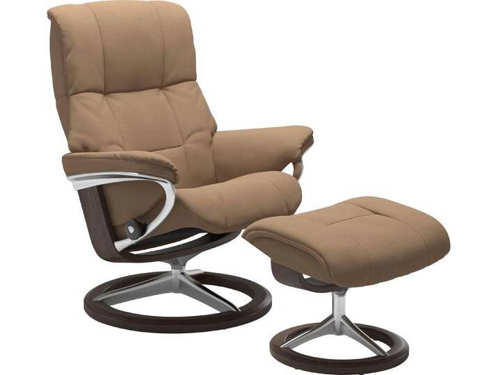 Stressless® Relaxsessel Mayfair (Set, Relaxsessel mit Hocker), mit Hocker, mit Signature Base, Größe S, M & L, Gestell Wenge, braun, sand DINAMICA von Stressless