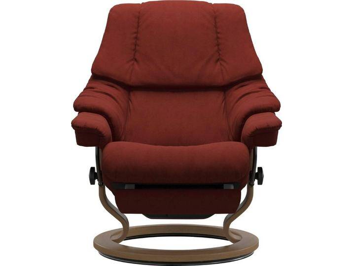 Stressless® Relaxsessel Reno, elektrisch verstellbar, Größe M & L, rot, Classic Base Eiche-L-Power™ Leg & Back, red DINAMICA von Stressless