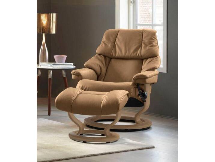 Stressless® Relaxsessel Reno, mit Classic Base, Größe S, M & L, Gestell Eiche, braun, Classic Base Eiche-M, taupe PALOMA von Stressless
