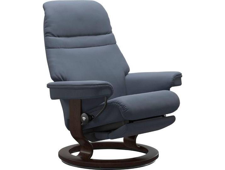 Stressless® Relaxsessel Sunrise, elektrisch verstellbar, Größe M & L, blau, Classic Base Braun-Größe M-Power™ Leg & Back-mit Akku, sparrow blue PALOMA von Stressless