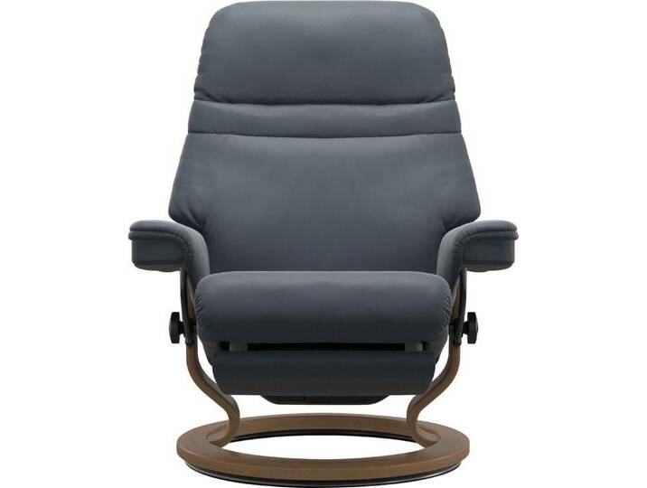 Stressless® Relaxsessel Sunrise, elektrisch verstellbar, Größe M & L, blau, Classic Base Eiche-Größe M-Power™ Leg & Back-mit Akku von Stressless