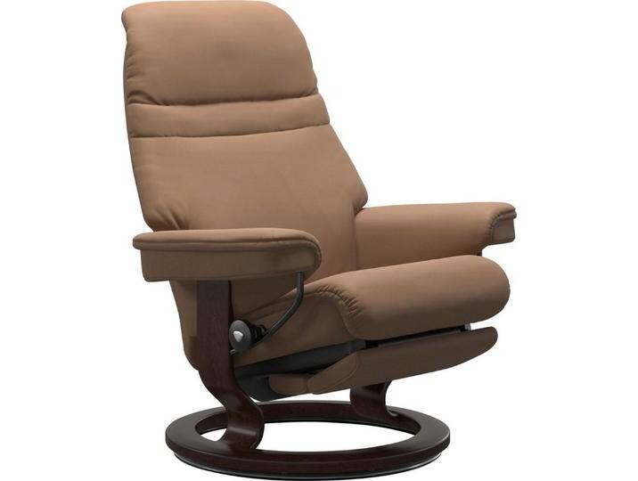 Stressless® Relaxsessel Sunrise, elektrisch verstellbar, Größe M & L, braun, Classic Base Braun-Größe L-Power™ Leg & Back-mit Akku, latte BATICK von Stressless