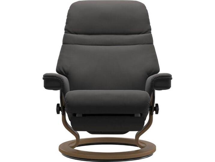 Stressless® Relaxsessel Sunrise, elektrisch verstellbar, Größe M & L, grau, Classic Base Eiche-Größe L-Power™ Leg & Back-ohne Akku, rock PALOMA von Stressless