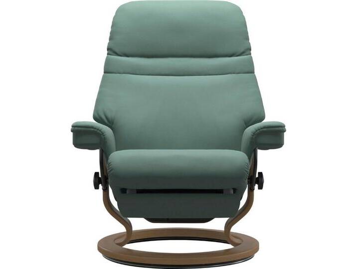 Stressless® Relaxsessel Sunrise, elektrisch verstellbar, Größe M & L, grün, Classic Base Eiche-Größe M-Power™ Leg & Back-mit Akku, aqua green PALOMA von Stressless