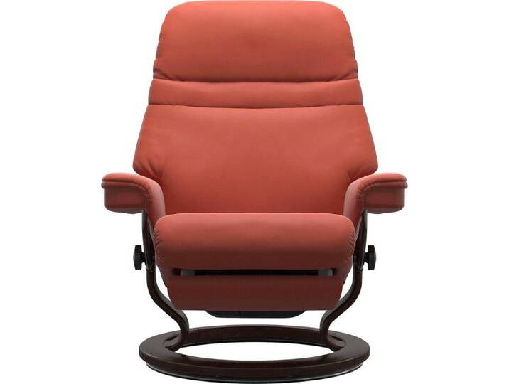 Stressless® Relaxsessel Sunrise, elektrisch verstellbar, Größe M & L, rot, Classic Base Braun-Größe L-Power™ Leg & Back-ohne Akku, Henna BATICK von Stressless