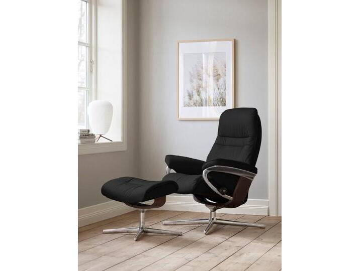 Stressless® Relaxsessel Sunrise, mit Cross Base, Größe S, M & L, Holzakzent Braun, schwarz, black PALOMA von Stressless