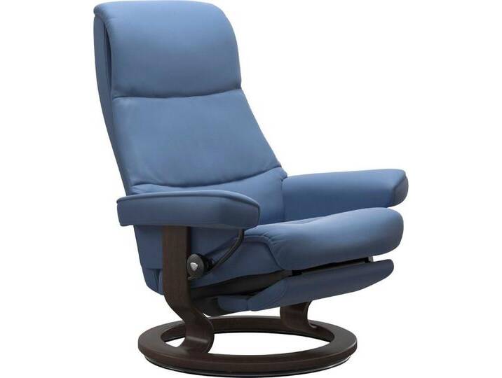 Stressless® Relaxsessel View, elektrisch verstellbar, Größe M & L, blau, Classic Base Wenge-M-Power™ Leg & Back-ohne Akku, Lazuli Blue BATICK von Stressless