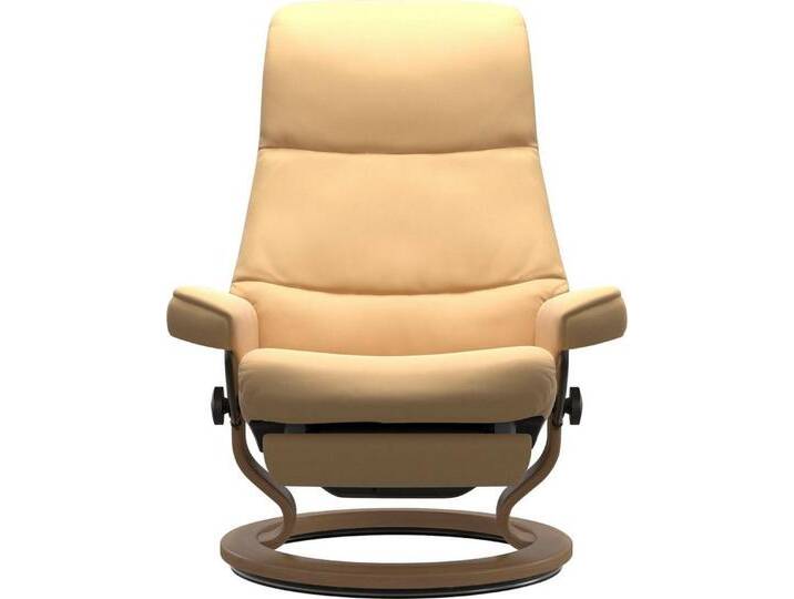 Stressless® Relaxsessel View, elektrisch verstellbar, Größe M & L, gelb, Classic Base Eiche-M-Power™ Leg & Back-mit Akku, Yellow BATICK von Stressless