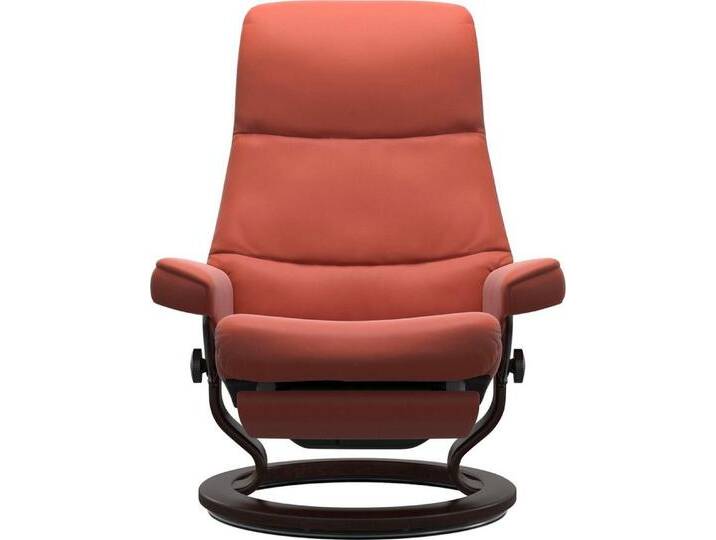 Stressless® Relaxsessel View, elektrisch verstellbar, Größe M & L, rot, Classic Base Braun-L-Power™ Leg & Back-mit Akku, Henna BATICK von Stressless
