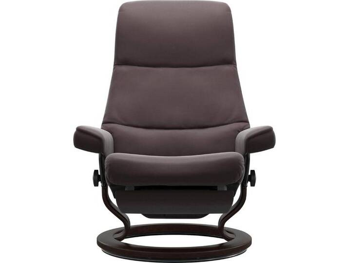 Stressless® Relaxsessel View, elektrisch verstellbar, Größe M & L, rot, Classic Base Braun-M-Power™ Leg & Back-ohne Akku, Bordeaux PALOMA von Stressless