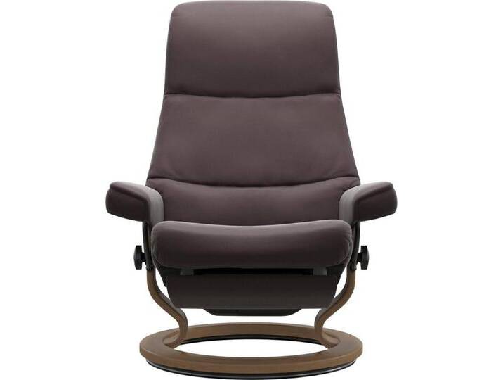 Stressless® Relaxsessel View, elektrisch verstellbar, Größe M & L, rot, Classic Base Eiche-M-Power™ Leg & Back-ohne Akku, Bordeaux PALOMA von Stressless