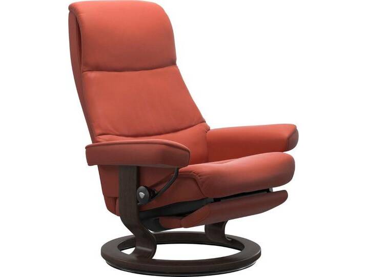 Stressless® Relaxsessel View, elektrisch verstellbar, Größe M & L, rot, Classic Base Wenige-L-Power™ Leg & Back-mit Akku, Henna BATICK von Stressless