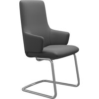 Stressless Polsterstuhl "Laurel", Leder BATICK, High Back mit Armlehne, Größe L, mit Beinen aus Stahl in Chrom von Stressless