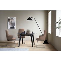 Stressless Polsterstuhl "Laurel", Leder BATICK, High Back mit Armlehne, Größe L, mit Beinen aus Stahl in Schwarz matt von Stressless