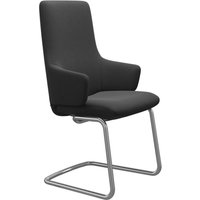 Stressless Polsterstuhl "Laurel", Microfaser DINAMICA, High Back mit Armlehne, Größe L, mit Beinen aus Stahl in Chrom matt von Stressless