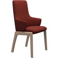 Stressless Polsterstuhl "Laurel", Microfaser DINAMICA, High Back mit Armlehne, Größe L, mit abgerundeten Beinen in Eiche von Stressless