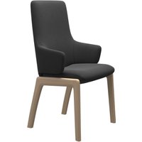 Stressless Polsterstuhl "Laurel", Microfaser DINAMICA, High Back mit Armlehne, Größe L, mit abgerundeten Beinen in Eiche von Stressless