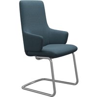 Stressless Polsterstuhl "Laurel", ROHLEDER Stoff Q2 FARON, High Back mit Armlehne, Größe L, mit Beinen aus Stahl in Chrom von Stressless