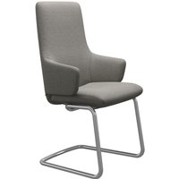 Stressless Polsterstuhl "Laurel", ROHLEDER Stoff Q2 FARON, High Back mit Armlehne, Größe L, mit Beinen aus Stahl in Chrom von Stressless