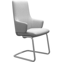 Stressless Polsterstuhl "Laurel", ROHLEDER Stoff Q2 FARON, High Back mit Armlehne, Größe L, mit Beinen aus Stahl in Chrom von Stressless