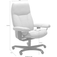 Stressless Relaxsessel "Consul", mit Home Office Base, Größe M, Gestell Braun von Stressless