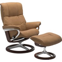 Stressless Relaxsessel "Mayfair", (Set, Relaxsessel mit Hocker), mit Hocker, mit Signature Base, Größe S, M & L, Gestell Braun von Stressless