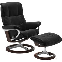 Stressless Relaxsessel "Mayfair" Set, Relaxsessel mit Hocker, mit Hocker, mit Signature Base, Größe S, M & L, Gestell Braun von Stressless
