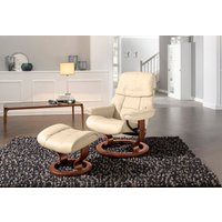 Stressless Relaxsessel "Ruby" Set, Relaxsessel mit Hocker, mit Classic Base, Größe L, Gestell Eiche, Wenge, Braun & Schwarz von Stressless