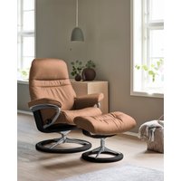 Stressless Relaxsessel "Sunrise" Set, Relaxsessel mit Hocker, mit Signature Base, Größe M, Gestell Schwarz von Stressless