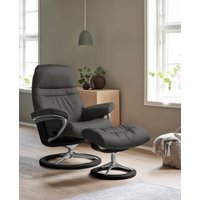 Stressless Relaxsessel "Sunrise" Set, Relaxsessel mit Hocker, mit Signature Base, Größe M, Gestell Schwarz von Stressless