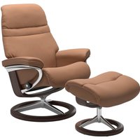 Stressless Relaxsessel "Sunrise", (Set, Relaxsessel mit Hocker), mit Signature Base, Größe M, Gestell Wenge von Stressless