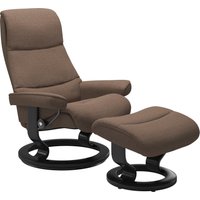 Stressless Relaxsessel "View", (Set, Relaxsessel mit Hocker), mit Classic Base, Größe S,Gestell Schwarz von Stressless